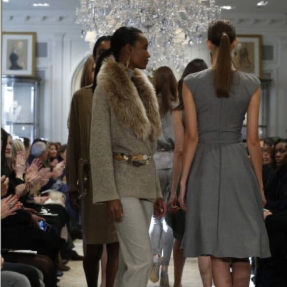 Ralph Lauren Collection Pre-Fall 2014 Lamb Shearling Fur Collar Cardigan - Picture 15 of 16